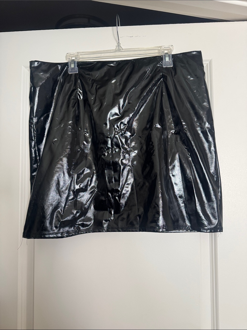 Fashion Nova Black Patent Mini Skirt